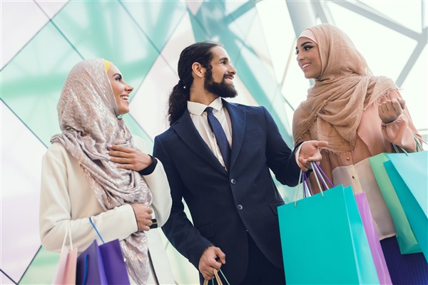 Dubai locals shopping in a Mall