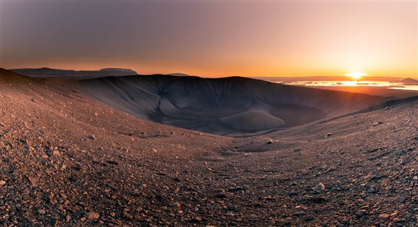 Hverfjall volcano mountain in north Iceland