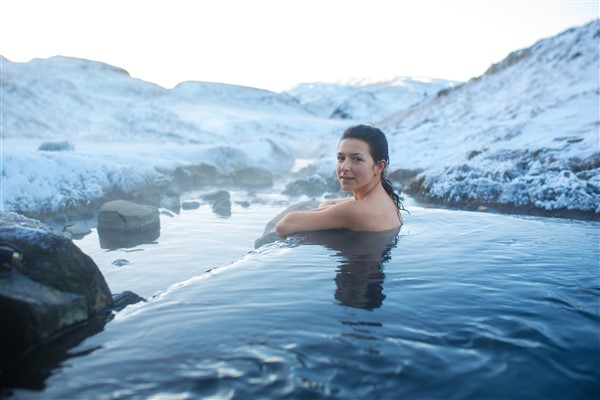 Iceland has lots of hot springs to steam you up